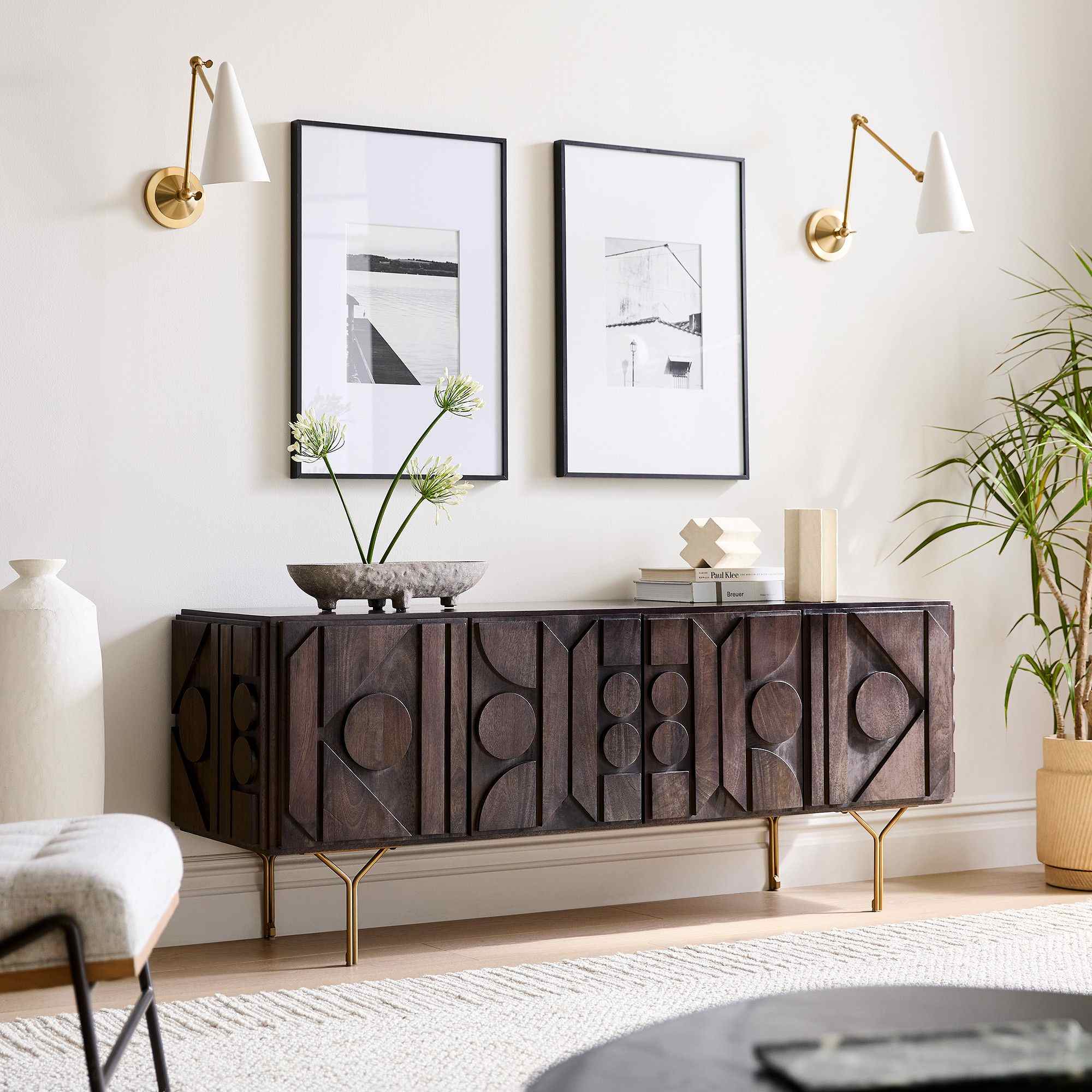 west elm | Pictograph Solid Wood Media Console (68"–84")