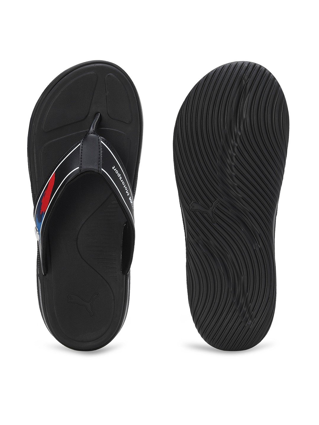 Men Bmw Mms Softride Seave In Black Flip Flops
