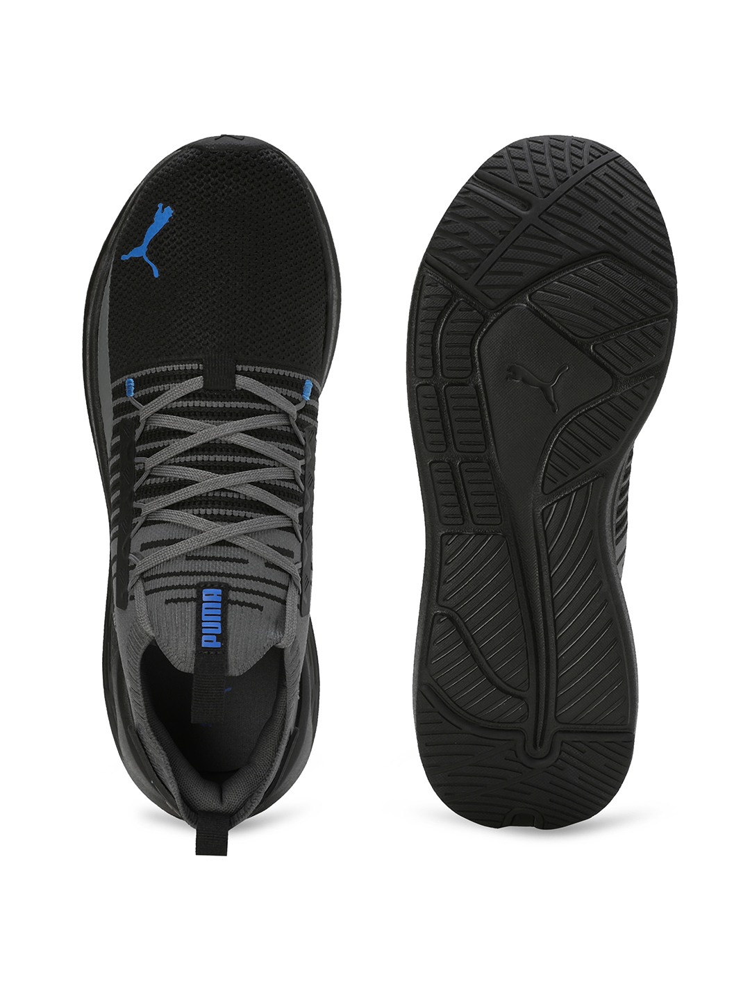 Men Softride Symmetry Fuzion Black-Dark Grey Running Shoes
