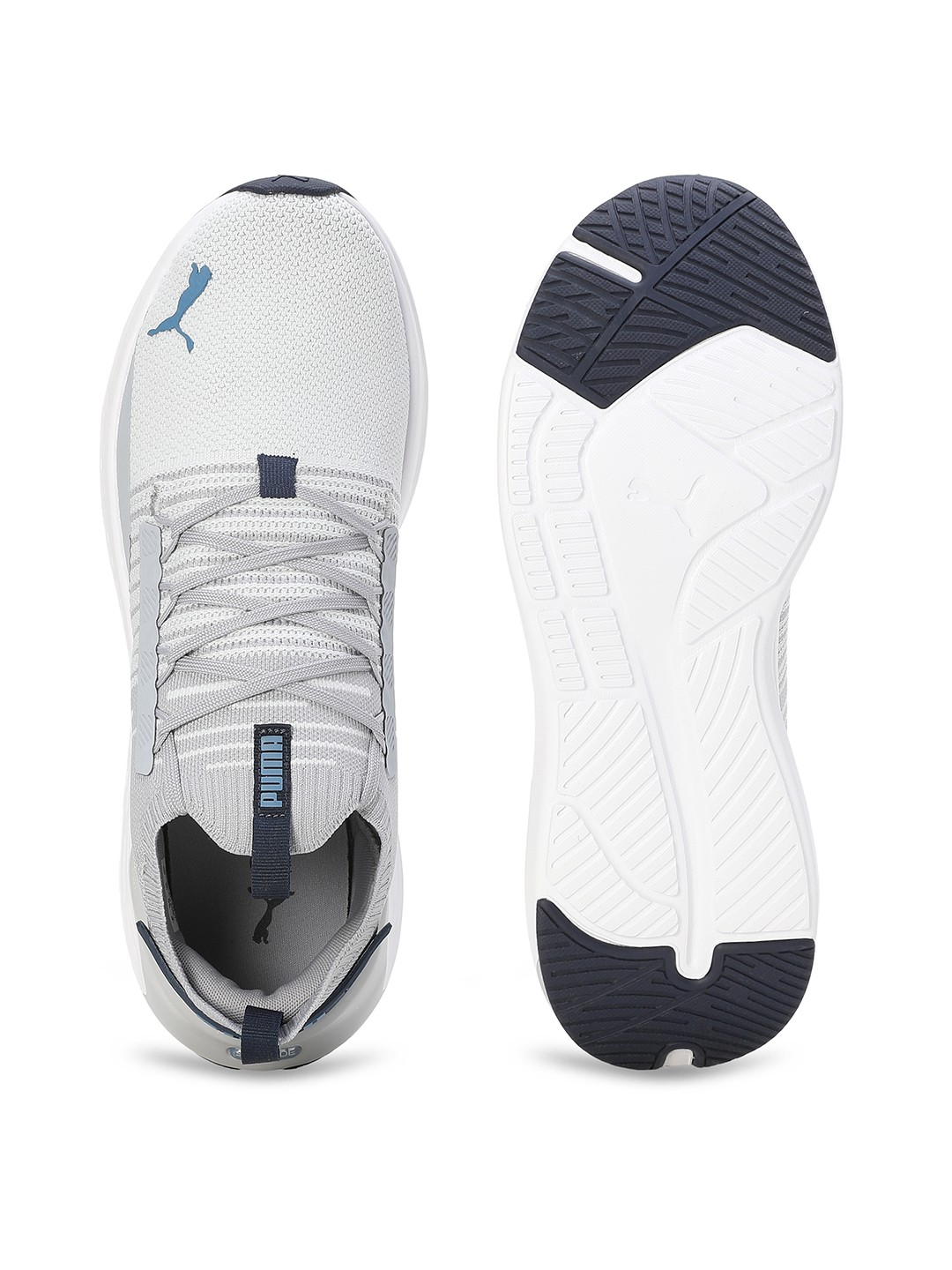 Men Softride Symmetry Fuzion White-Grey Running Shoes