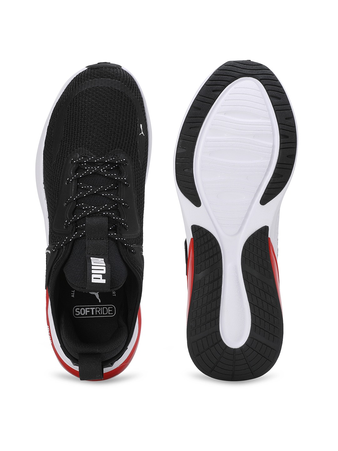 Men Cell Thrill Black-Red Running Shoes