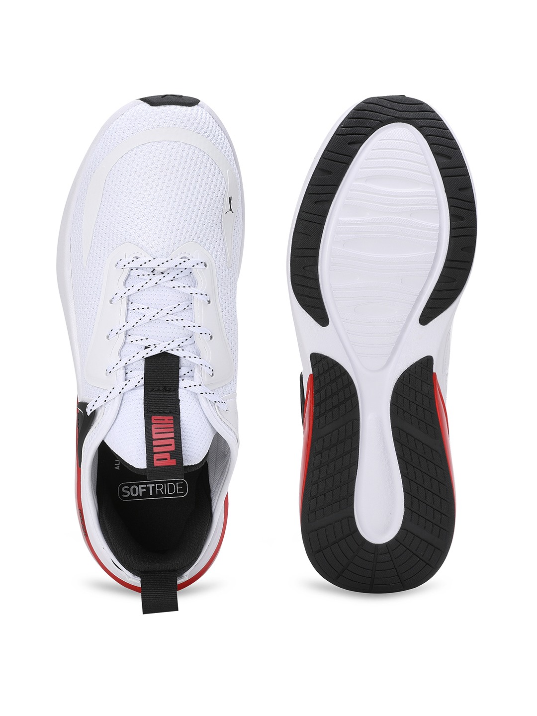 Men Cell Thrill White-Red Running Shoes