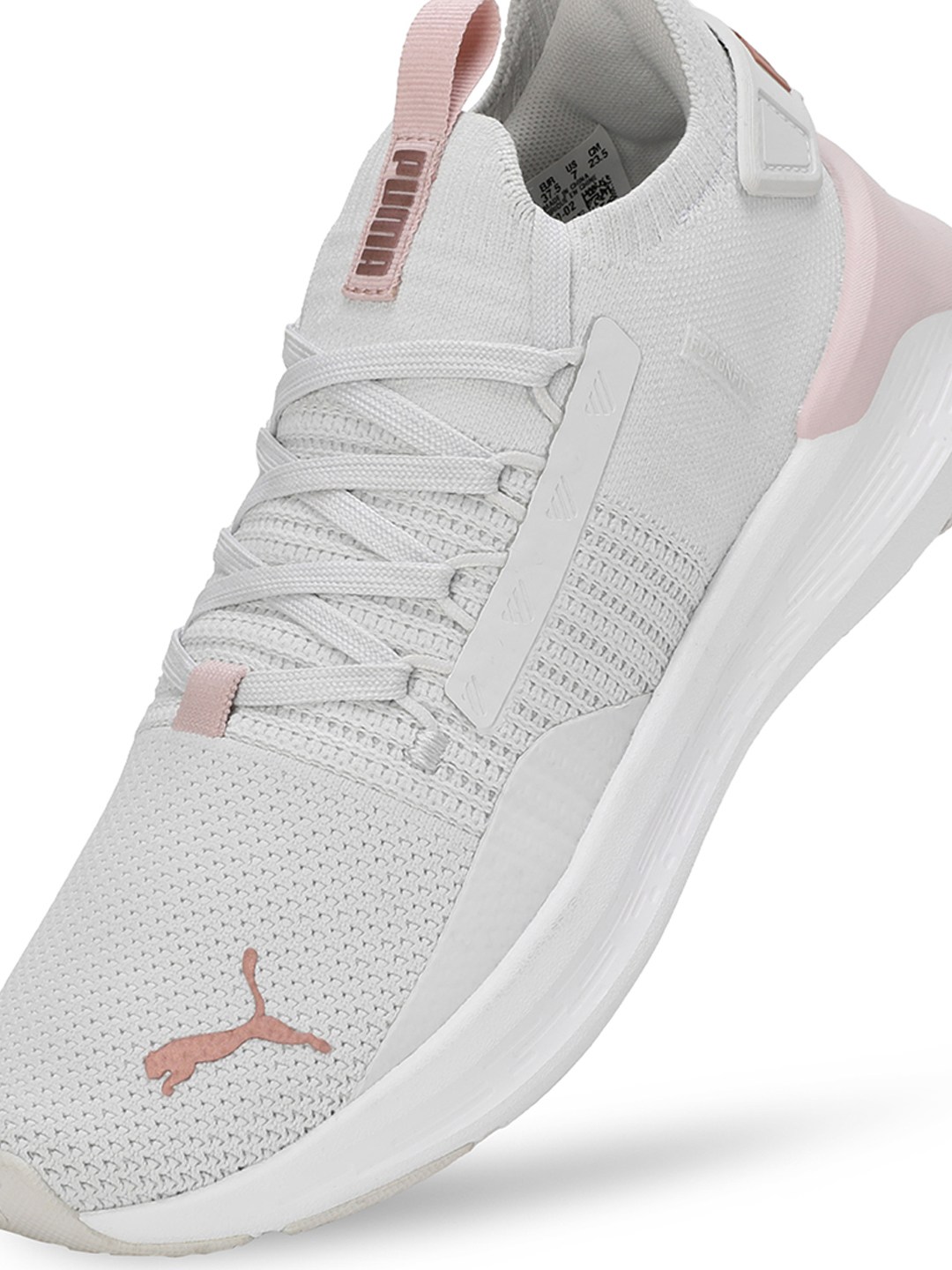 Women Softride Symmetry Fuzion White-Rosegold Running Shoes