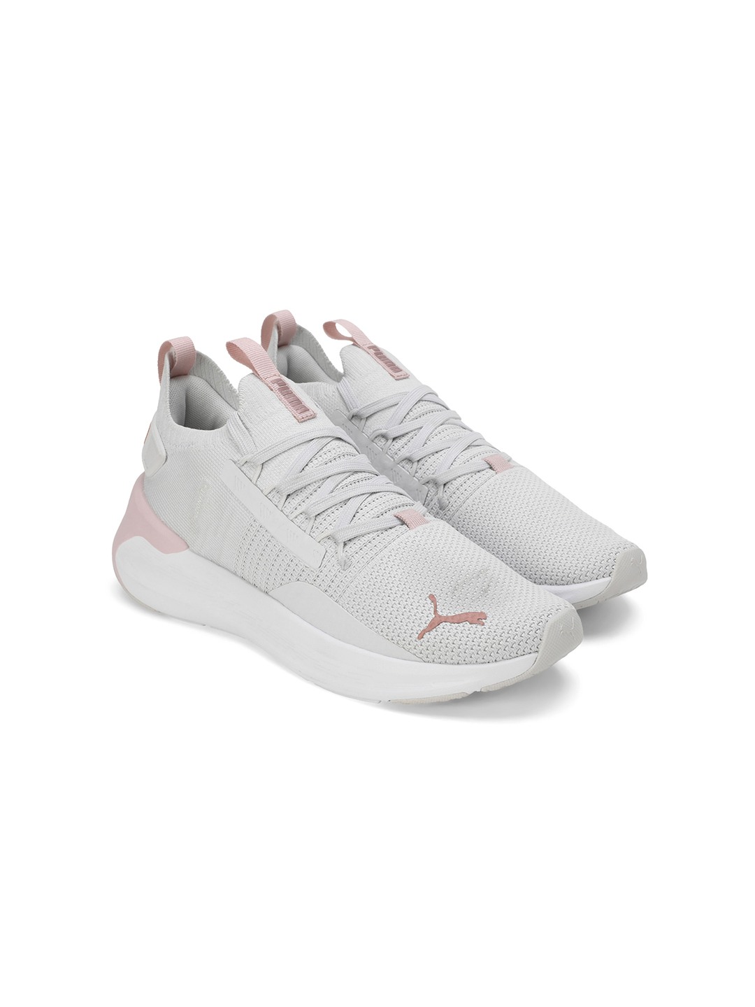 Women Softride Symmetry Fuzion White-Rosegold Running Shoes