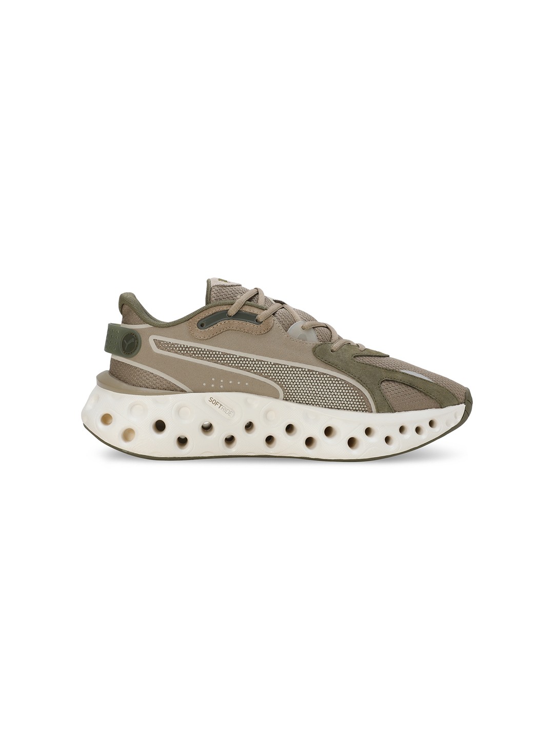 Men Softride Frequence Olive-Beige Running Shoes