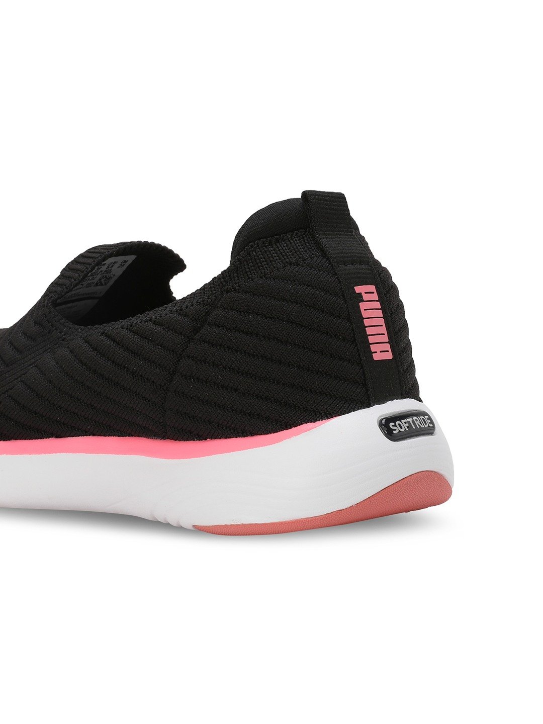 Women Softride Pegasi Knit Black Walking Shoes