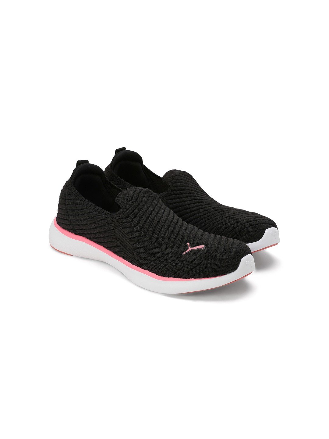 Women Softride Pegasi Knit Black Walking Shoes