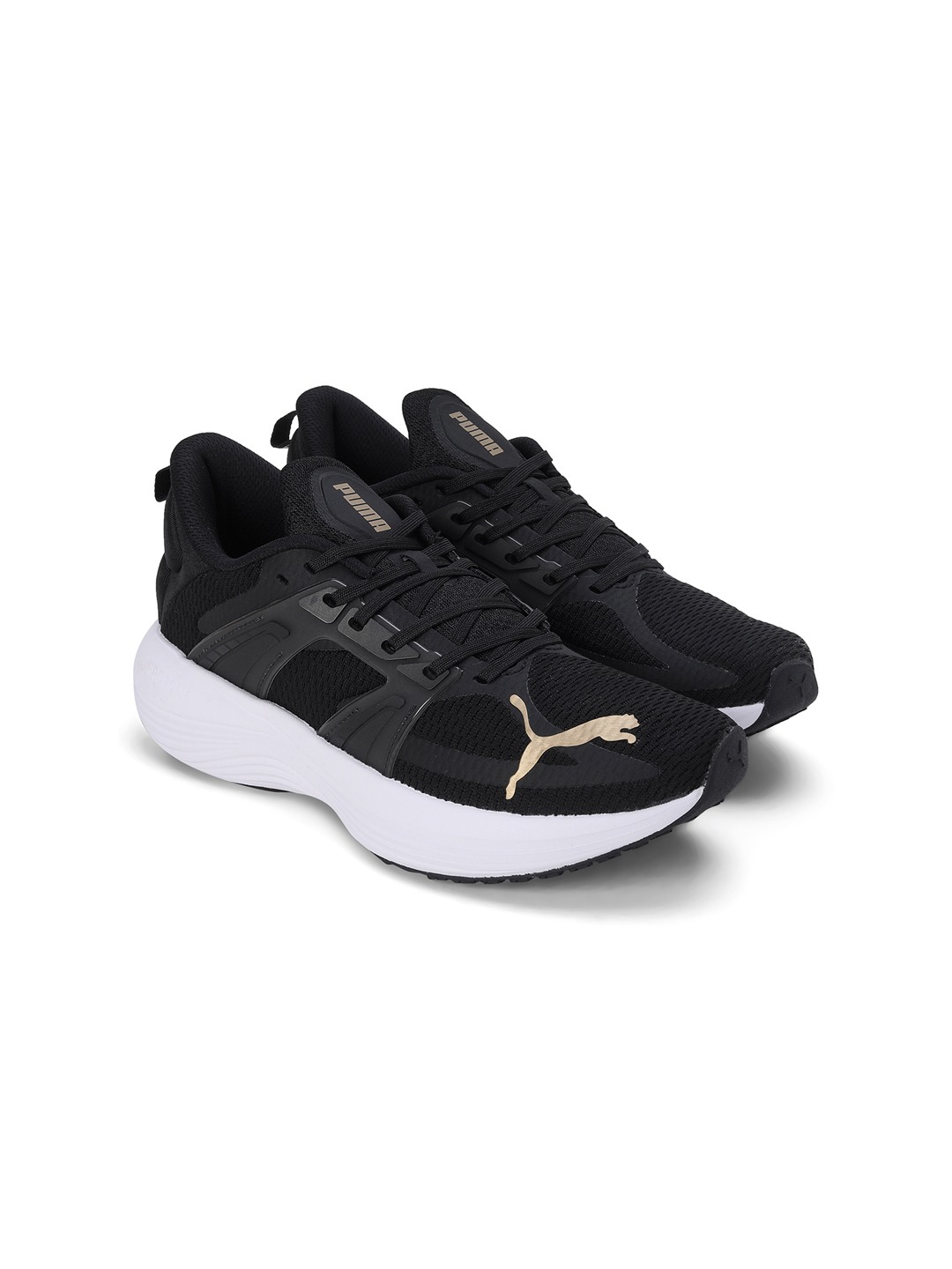 Women Scend Progressive Black-Gold Running Shoes