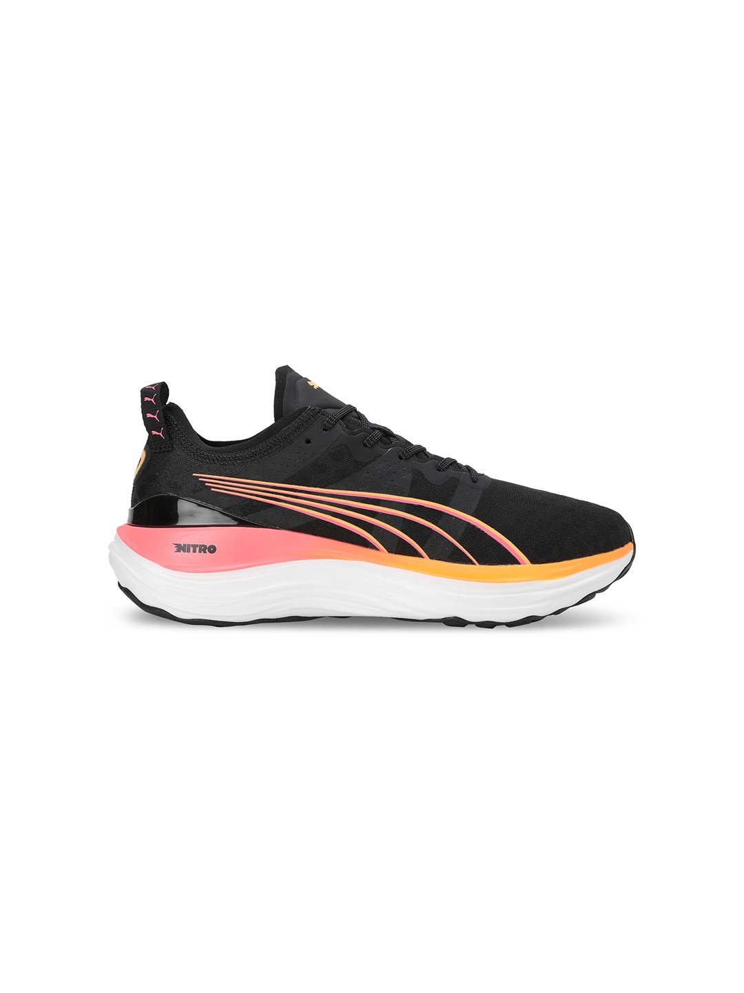 Men Foreverrun Nitro Black-Yellow Running Shoes