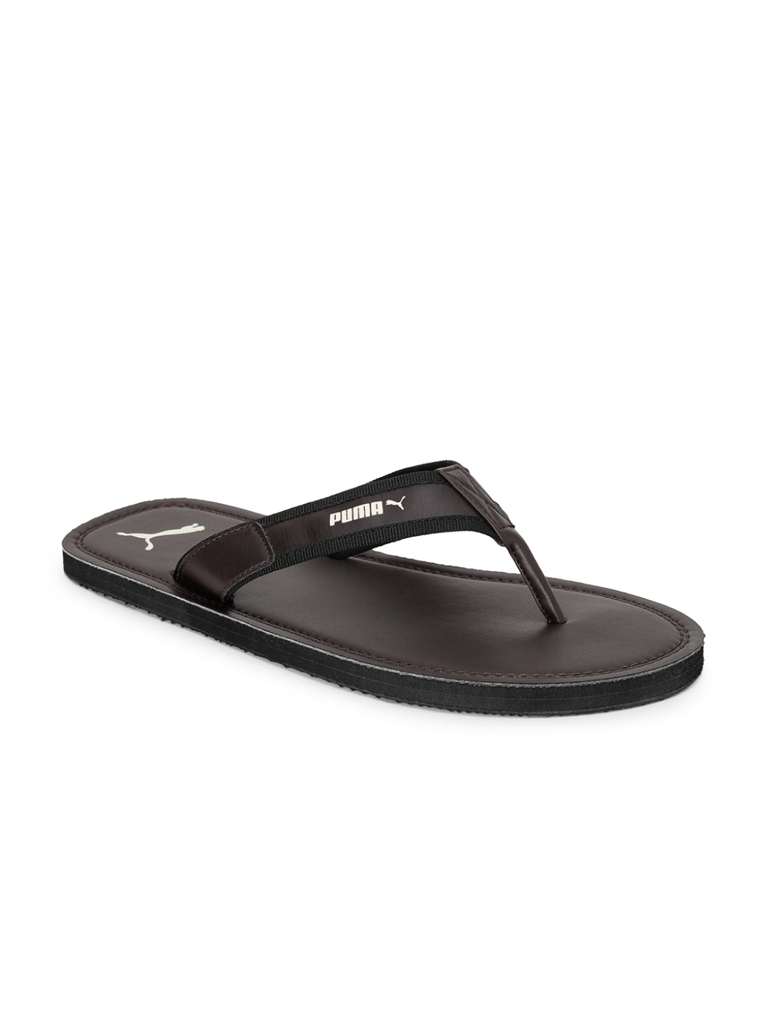 Men Tsukisho V2 Idp Chocolate-Brown-Pebble Flip Flops