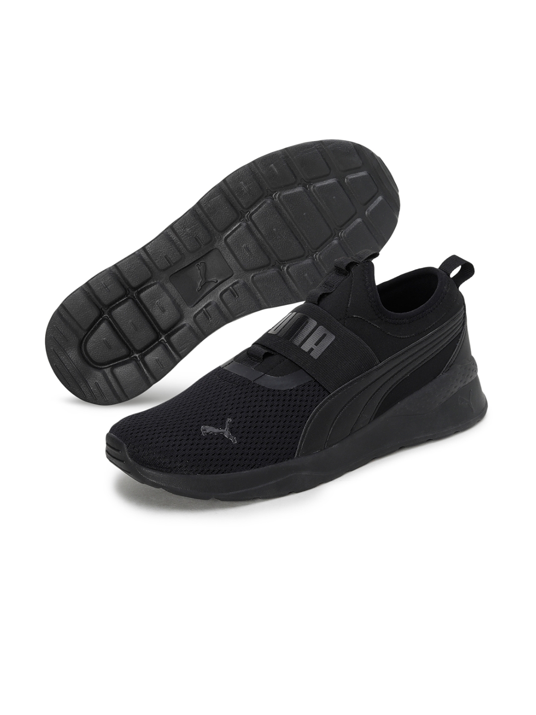 Puma | Puma Black Unisex Anzarun Lite Slip-On Sneakers 4