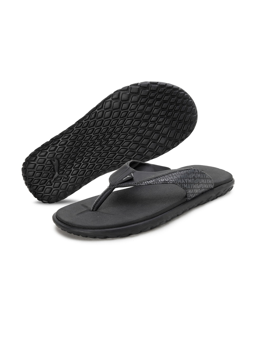 Men Galaxy Comfort V4 Black-White-Darkshadow Flip Flops