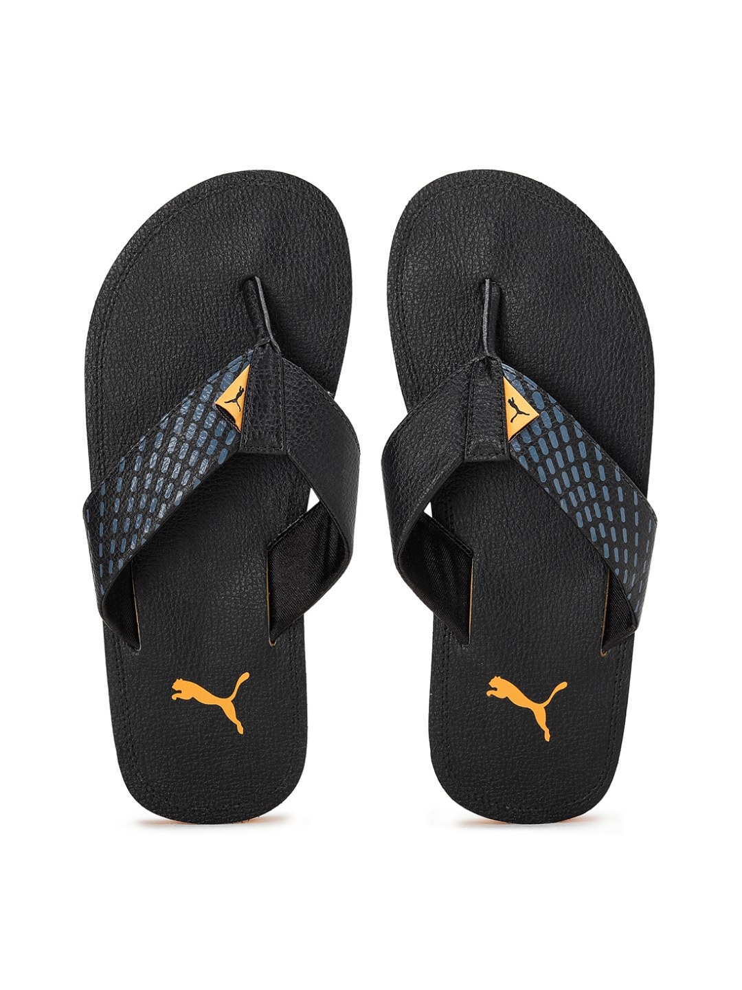 Men Ketava Duo V7 Black-Apricot Flip Flops