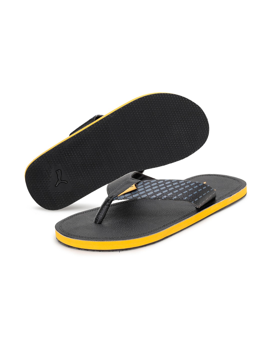 Men Ketava Duo V7 Black-Apricot Flip Flops