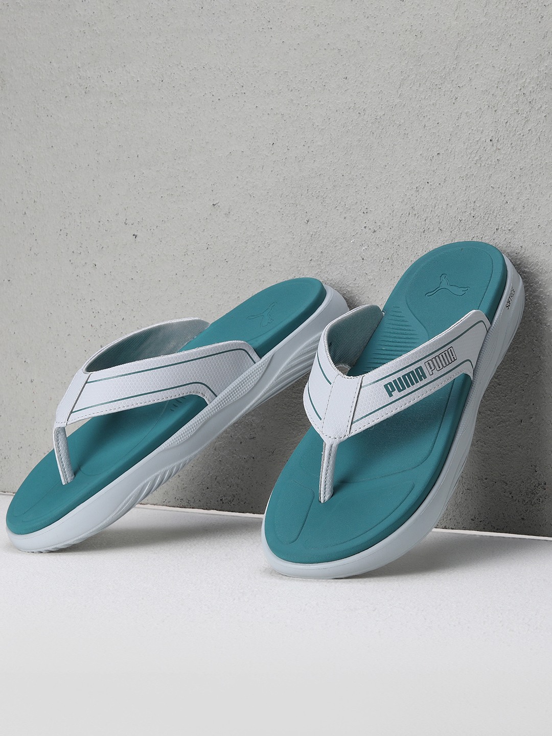 Men Softride Seave V1 Grey-Green Flip Flops