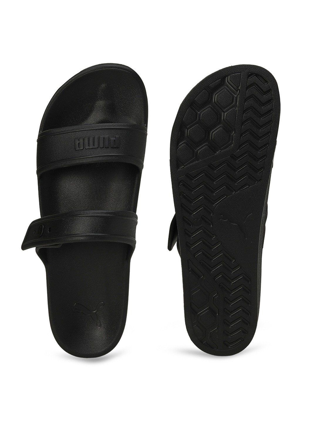 Men Coscon Black-Silver Slidders