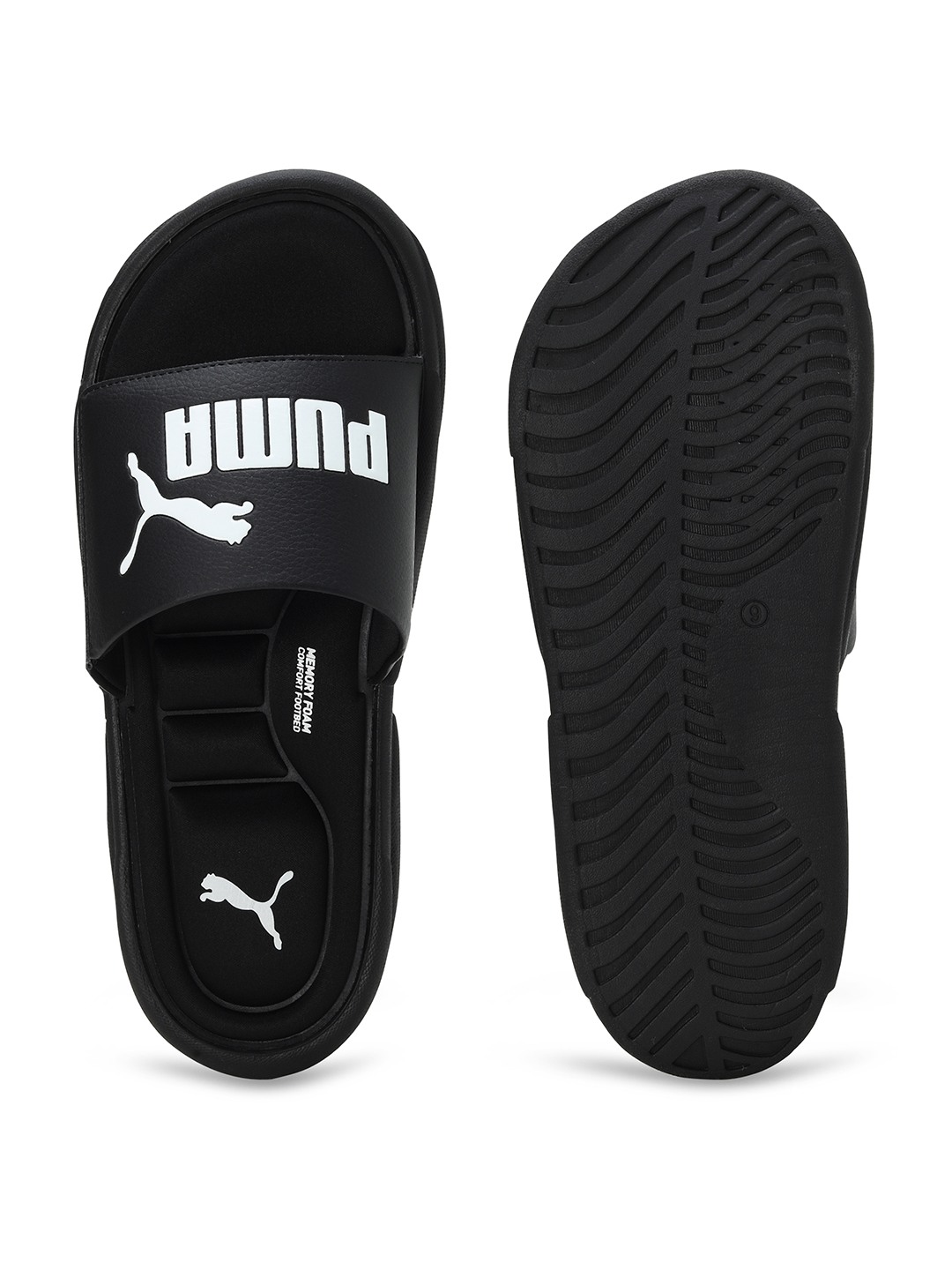 Men Royalcat Memory Foam Black Slidders