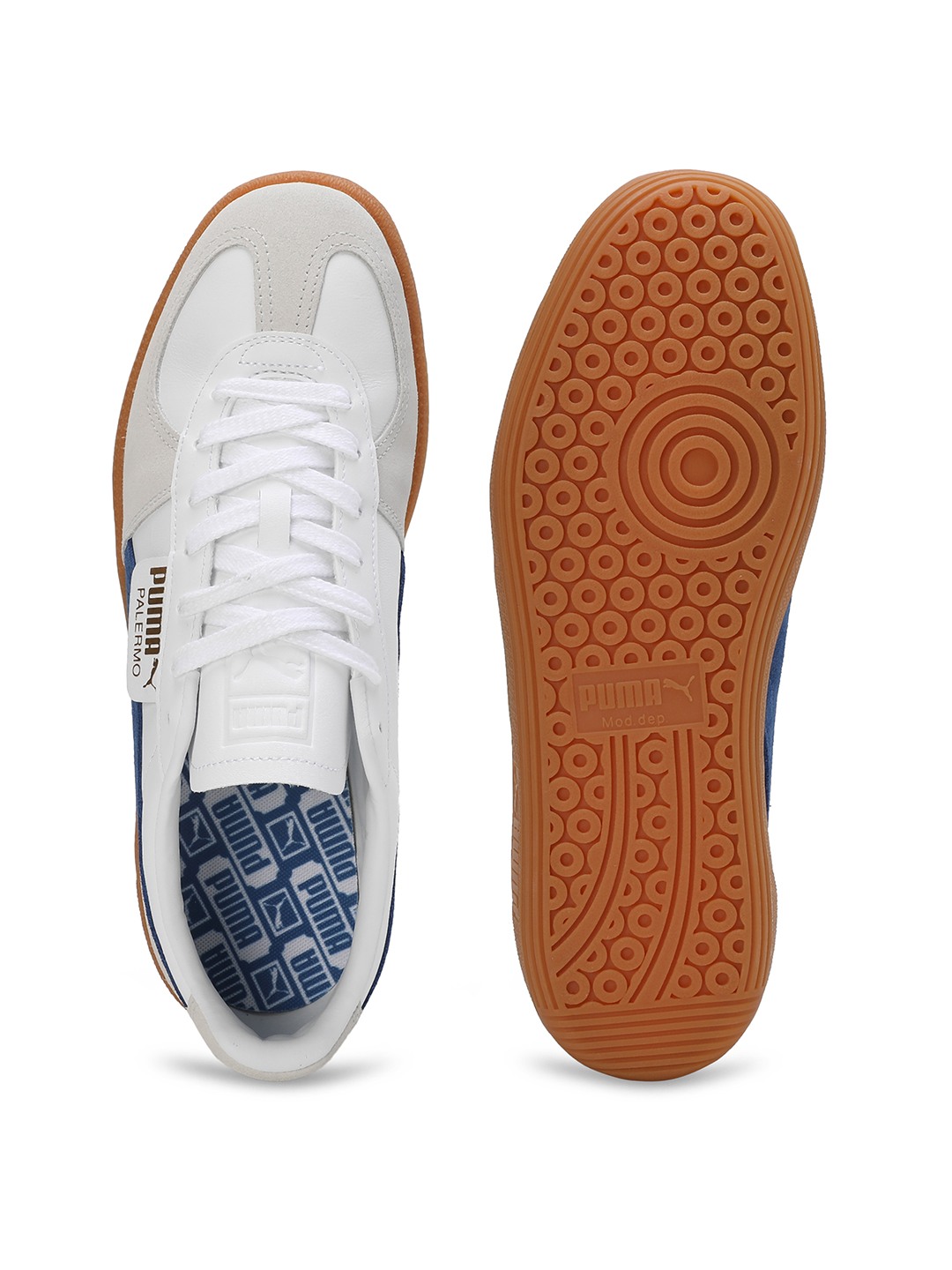 Men Palermo Lth White-Grey Sports Shoes