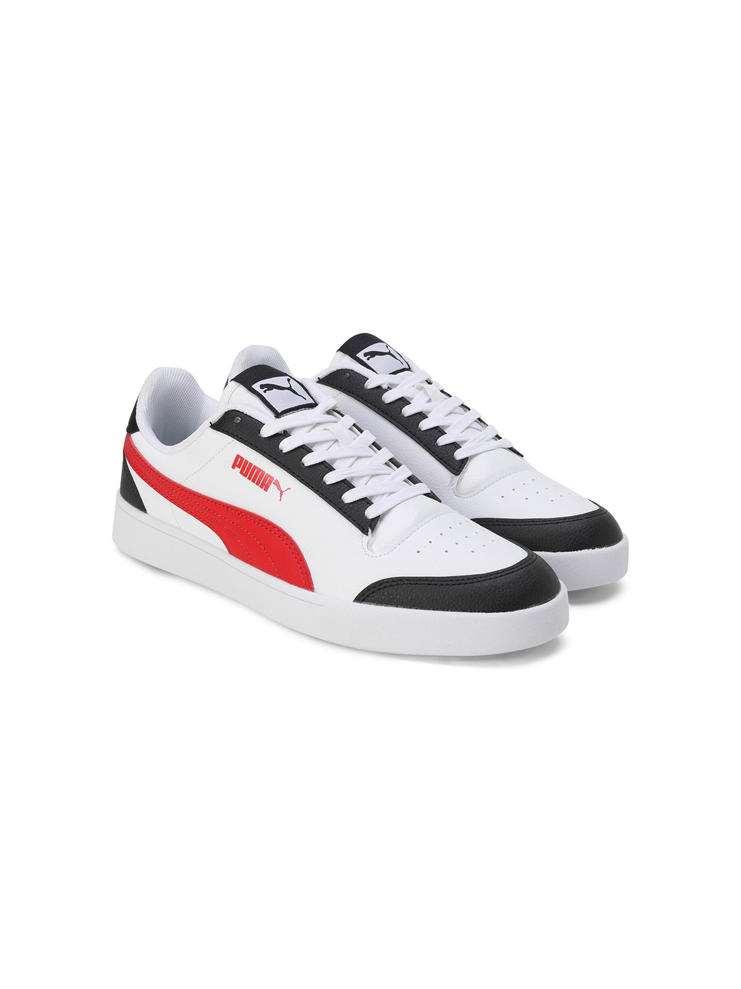 Men Momento White-Red Sports Shoes