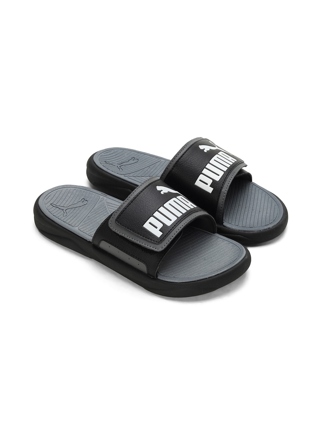 Men Royalcat Comfort Black-Gray-White Slidders