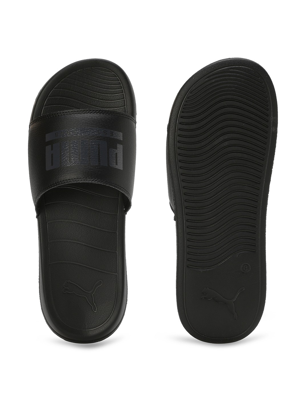 Men Popcat Pacify Dark Grey Slidders