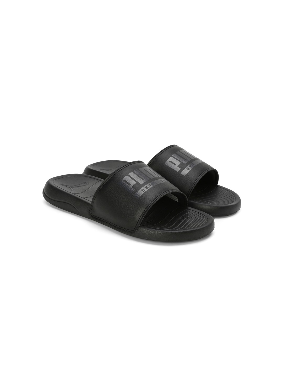 Men Popcat Pacify Dark Grey Slidders