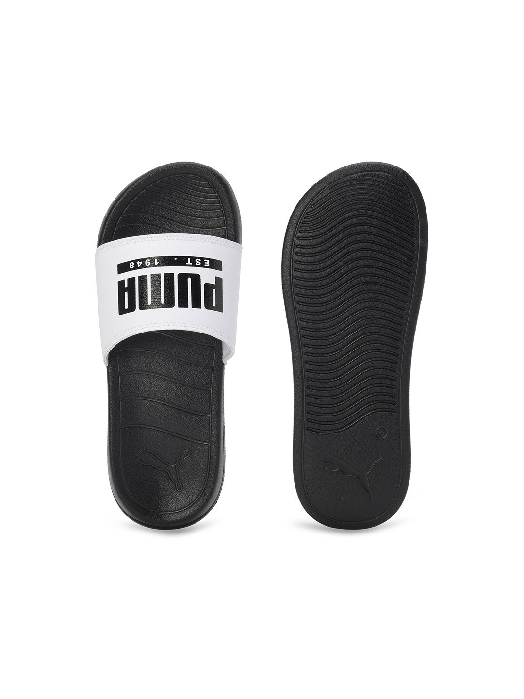 Men Popcat Pacify White-Black Slidders
