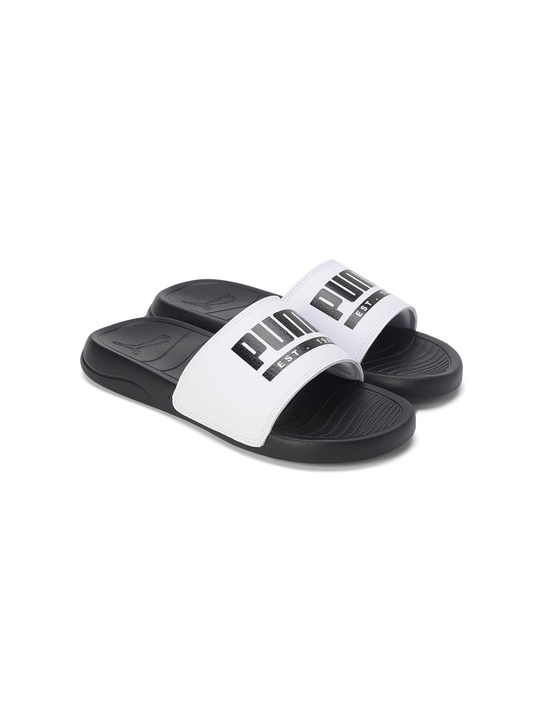 Men Popcat Pacify White-Black Slidders