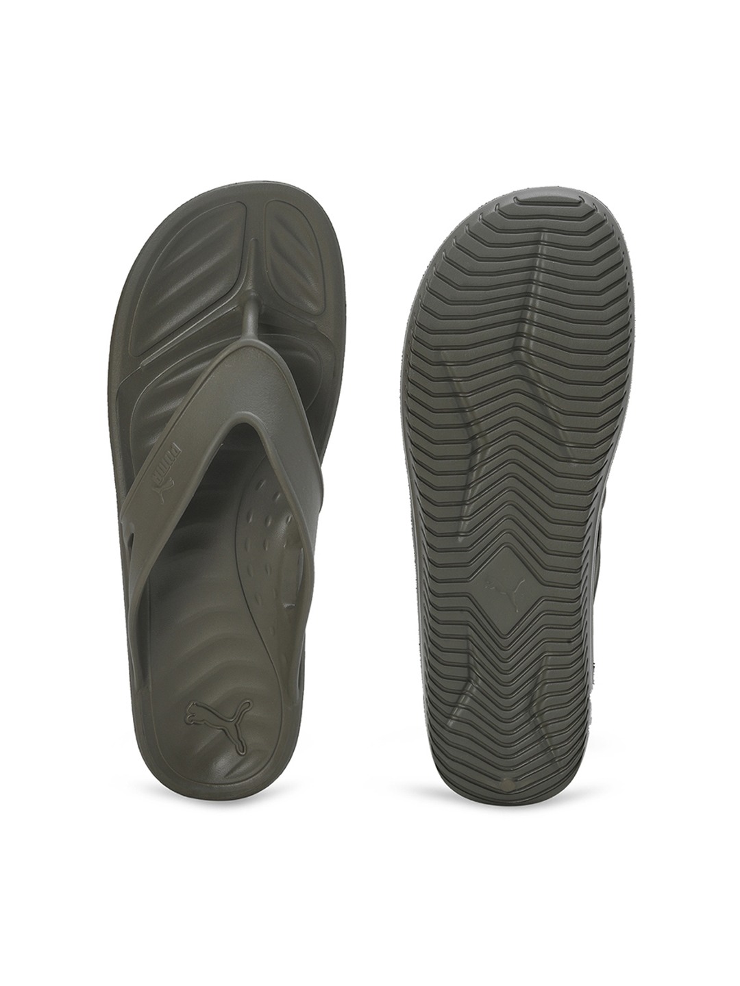 Men Flymo Injex Olive Flip Flops