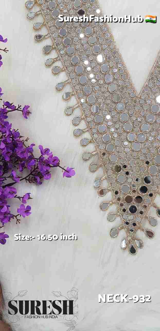 Rose Mirror Cutwork Hanging Neck Design – N-932