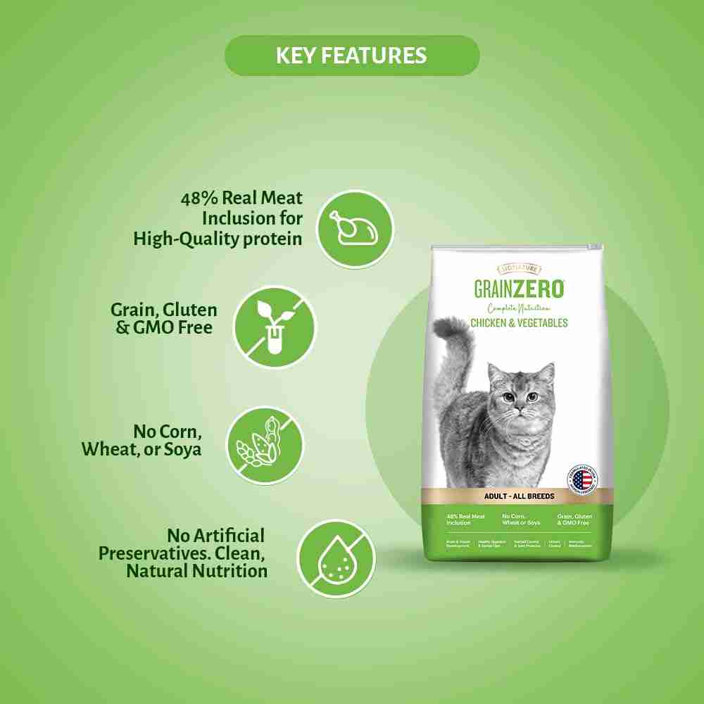 Grain Zero Chicken & Veg Dry Cat Food 1.2kg