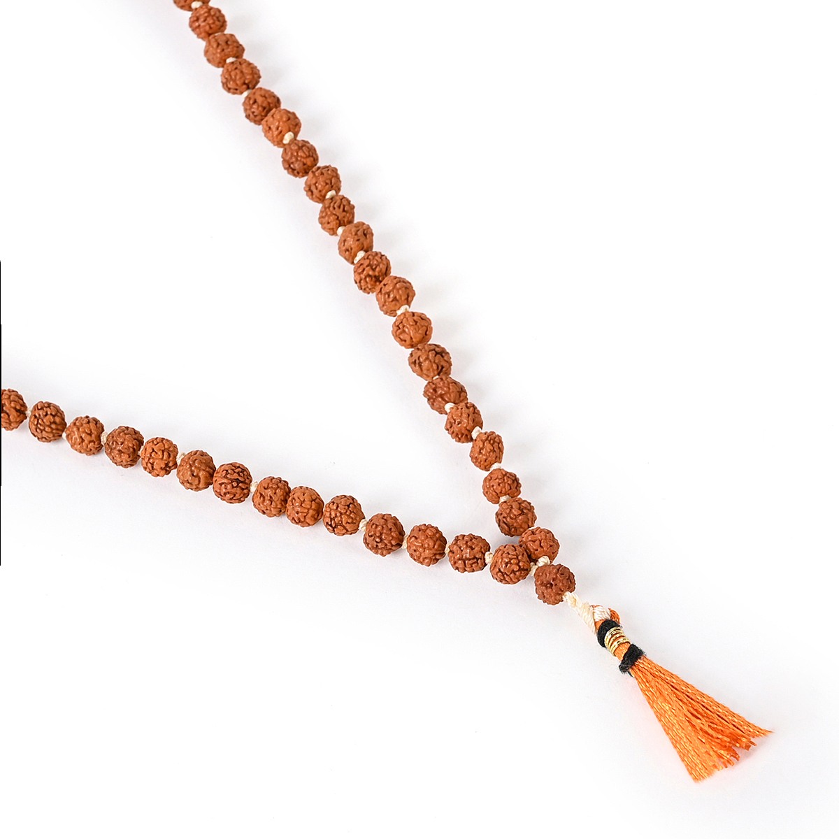 Shiv Ratan Kendra 5 Mukhi Genuine Quality Rudraksha Mala II 108 + 1 Bead II Length 30-35 CM II Weight: 5-15 Grams