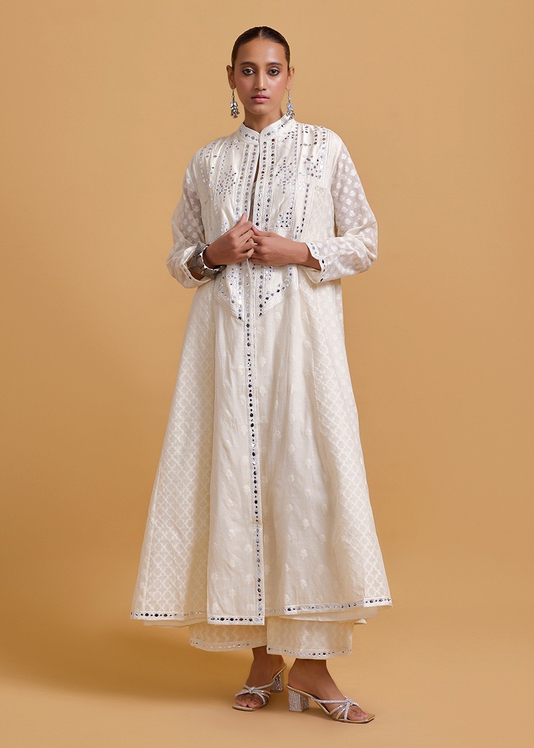Azra Mirror White Coat Set