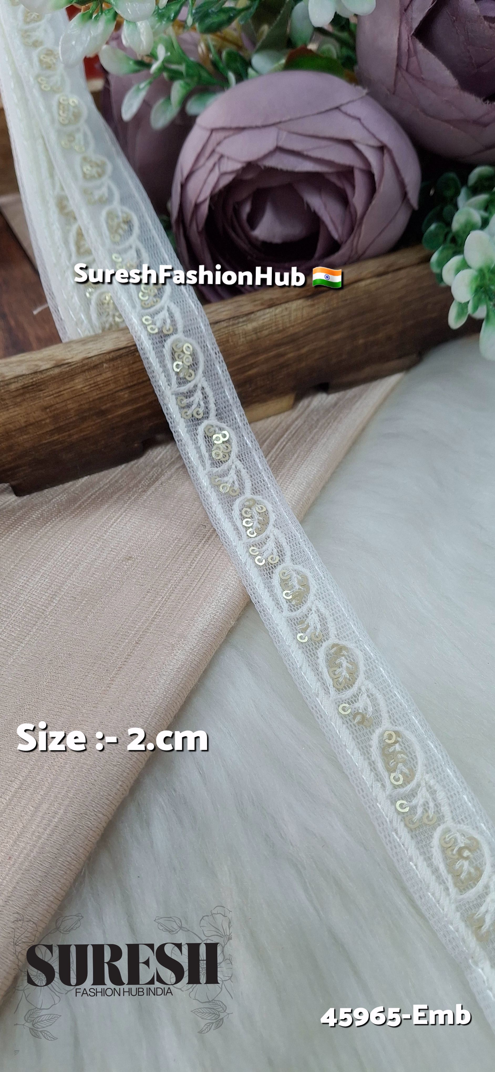 White Tone-on-Tone Embroidery Lace
