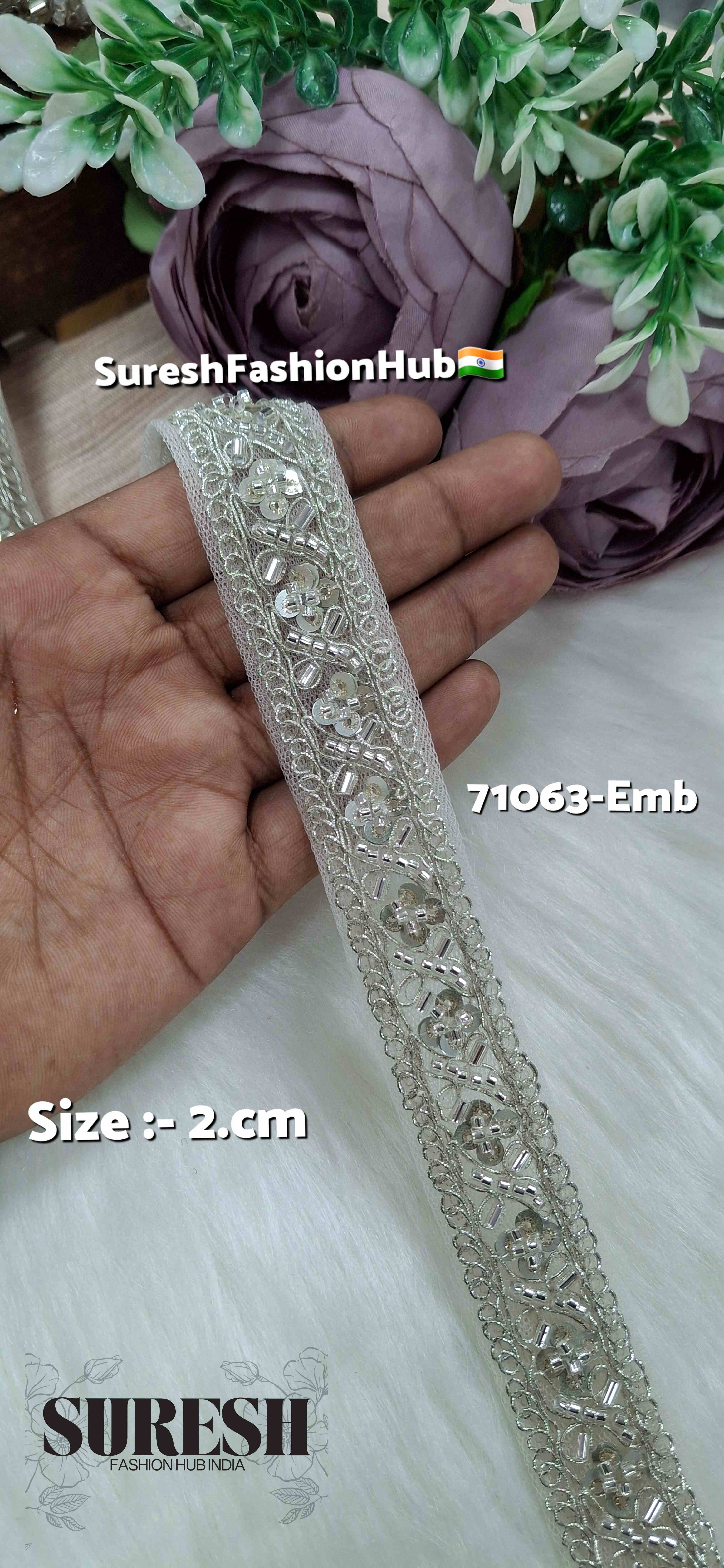 Water Silver Grace Embroidery Lace