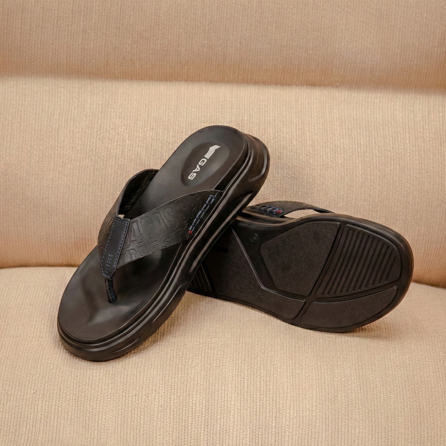 Men Pelle Navy Sandals