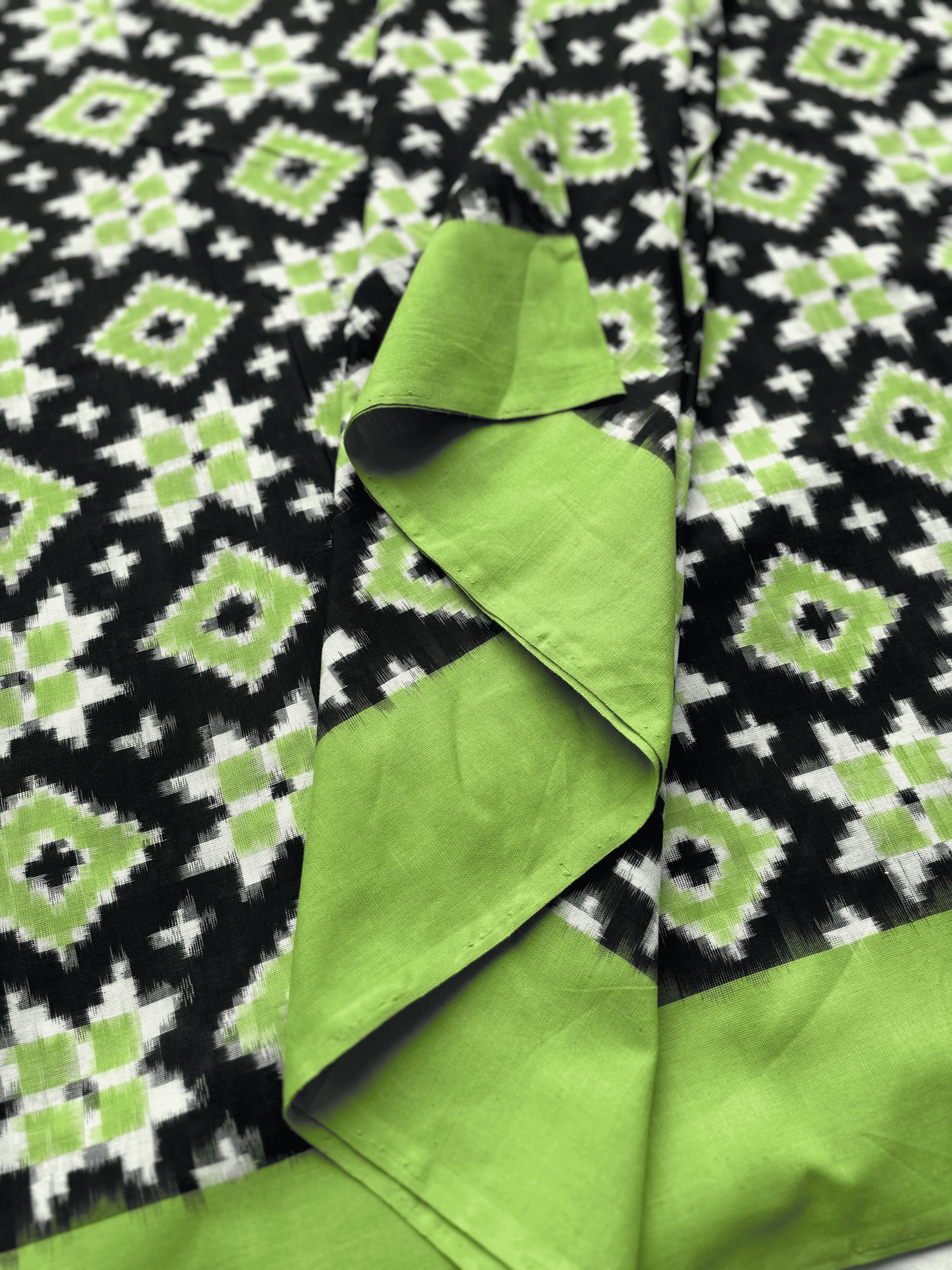 Cotton Double Ikat Teliya Rumal Fabric