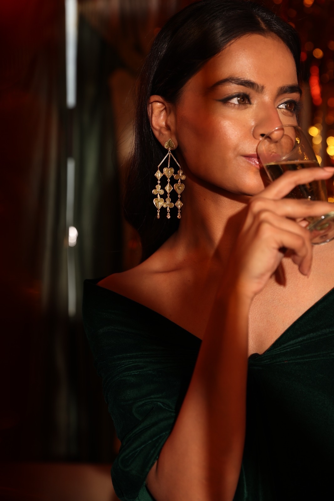 PARISHRI JEWELLERY | Gold Royal Deck Earrings undefined