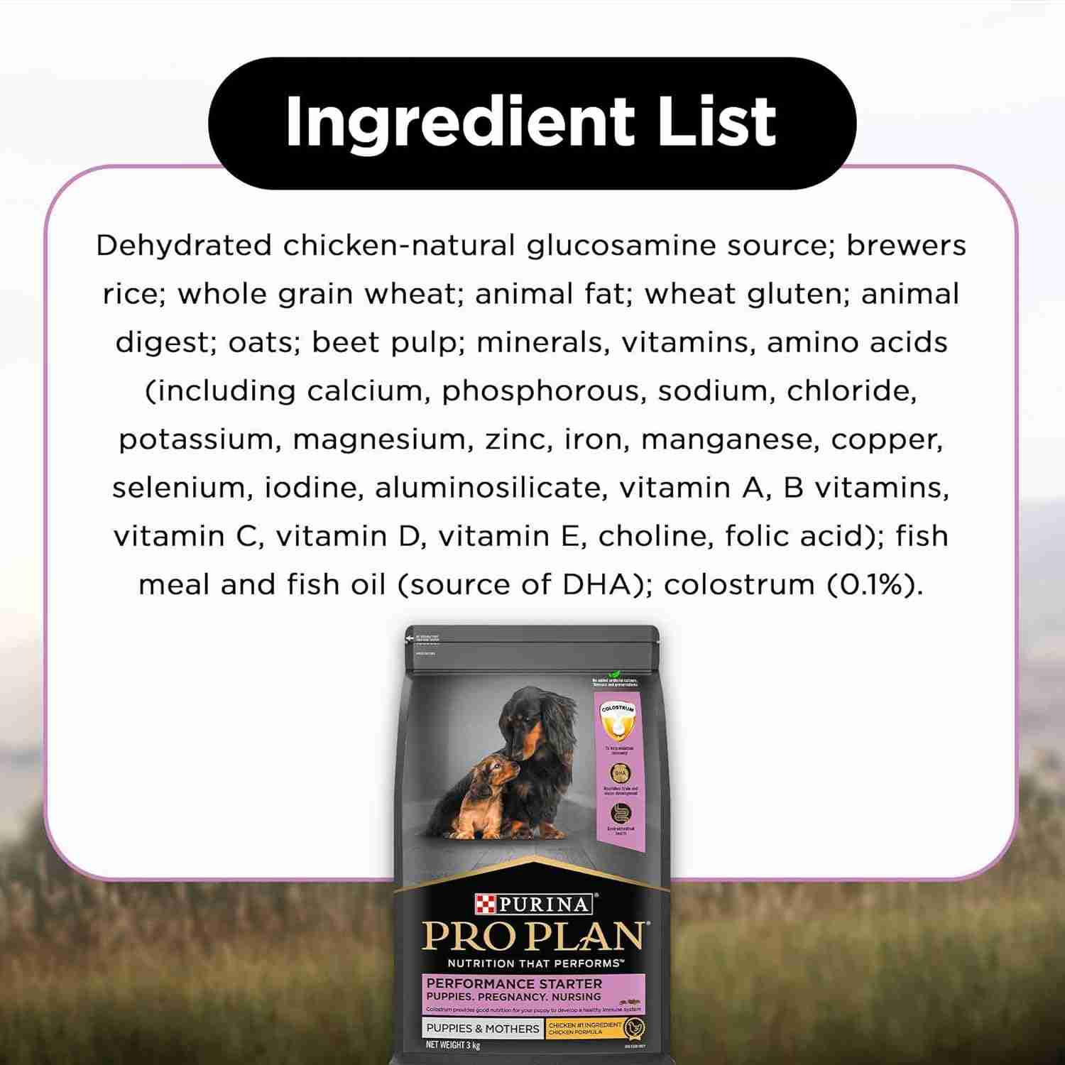 PURINA Pro Plan Chicken Mother & Puppy Starter Dog Dry Food 3kg