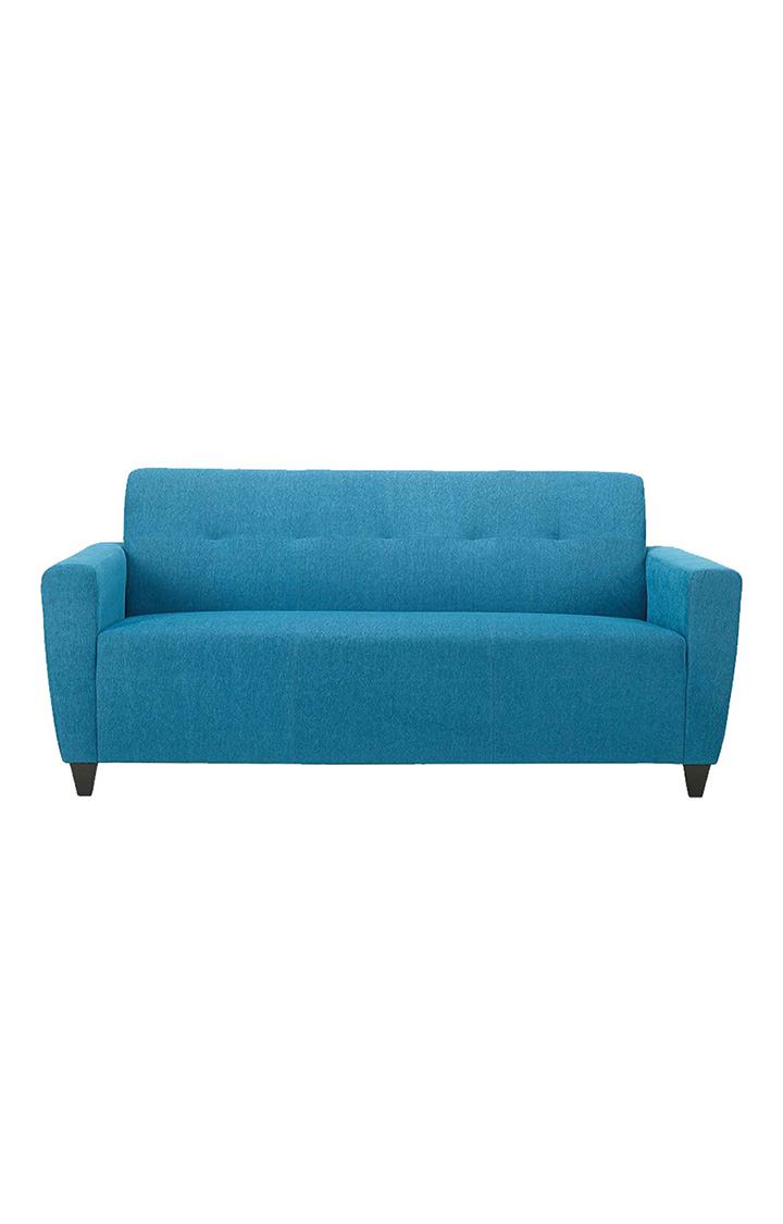 neudot Elegance Sofa for Living Room |3 Person Sofa|Premium Fabric with Cushioned Armrest | Solid Wood Frame|3 Seater in Scuba Blue Color