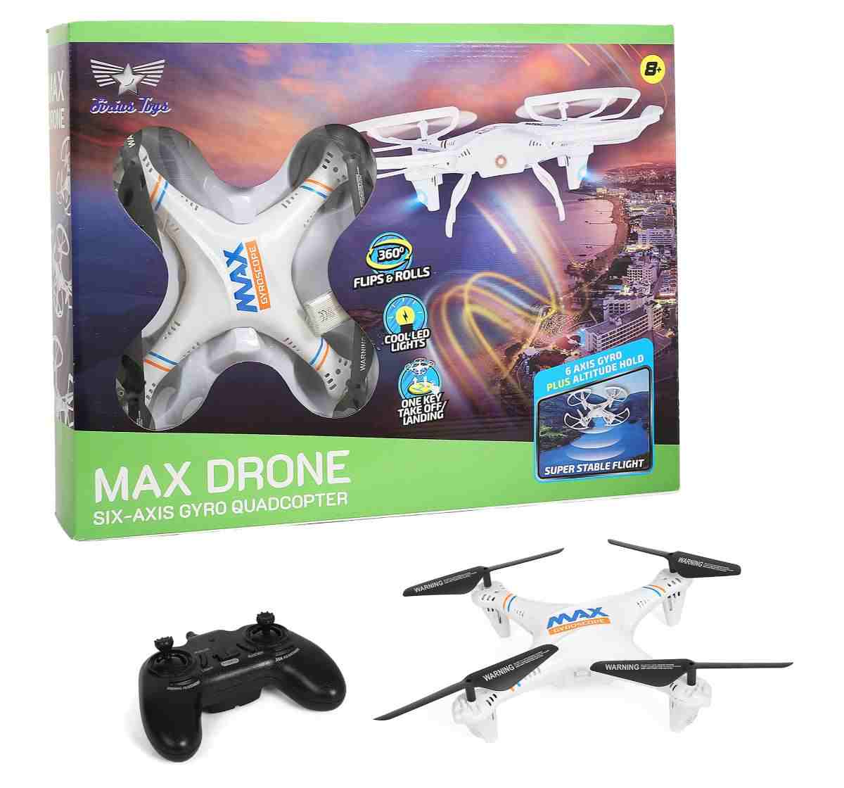 Sirius Toys Max Drone Six Axis Gyro Quadcopter, 8Y+ (Assorted)