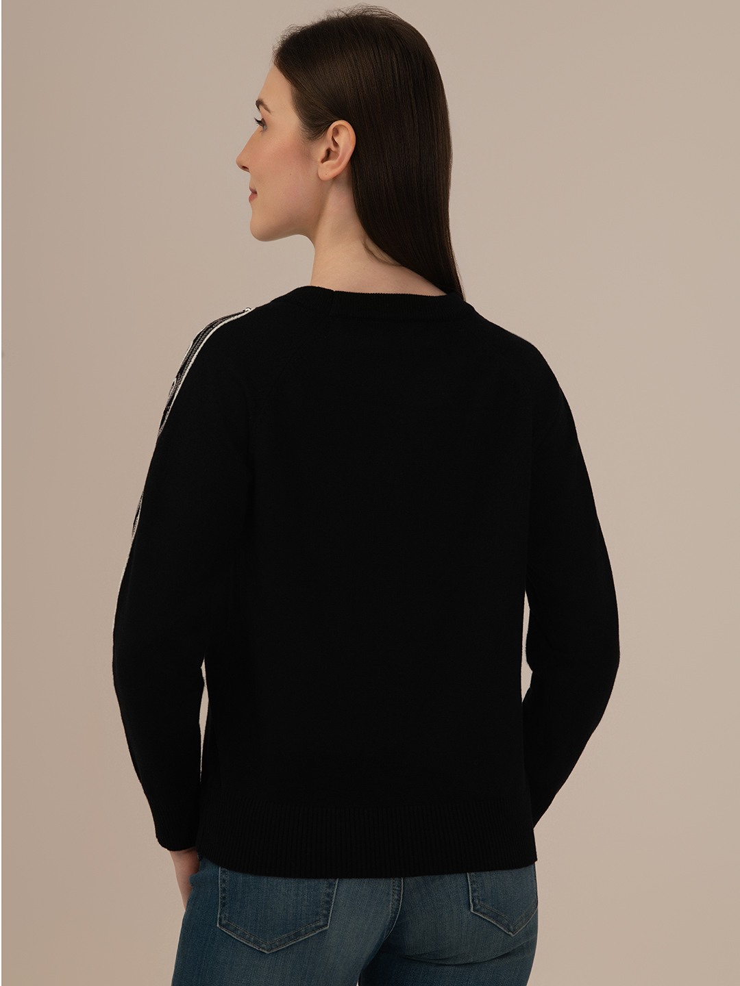 Albion Winter Classic Ladies Black Woolen Top
