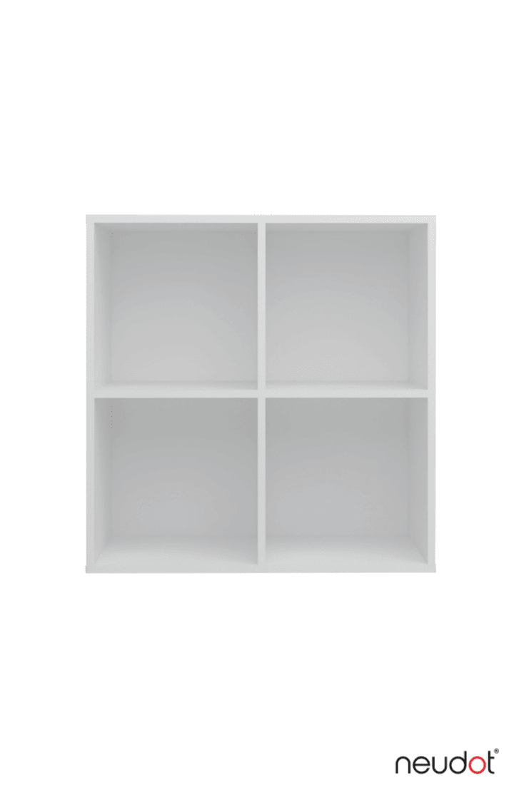 Whitman Open Bookshelf (4 Compartments)- White Finish