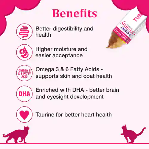 Purepet Tuna and Bonito Lickable Creamy Treats for Cats, 75g