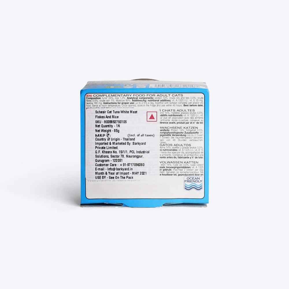 Schesir Tuna Natural Style Canned Cat Wet Food, 85 g