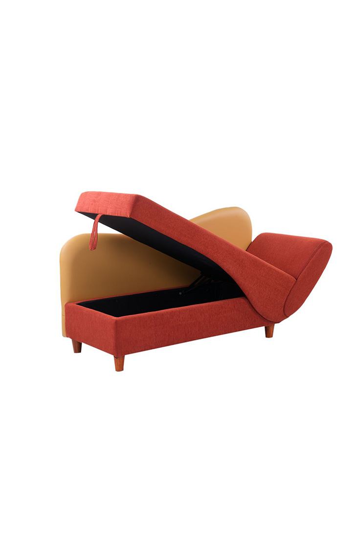 Viva Storage RHS Chaise Lounger Rusty Cider Orange Colour