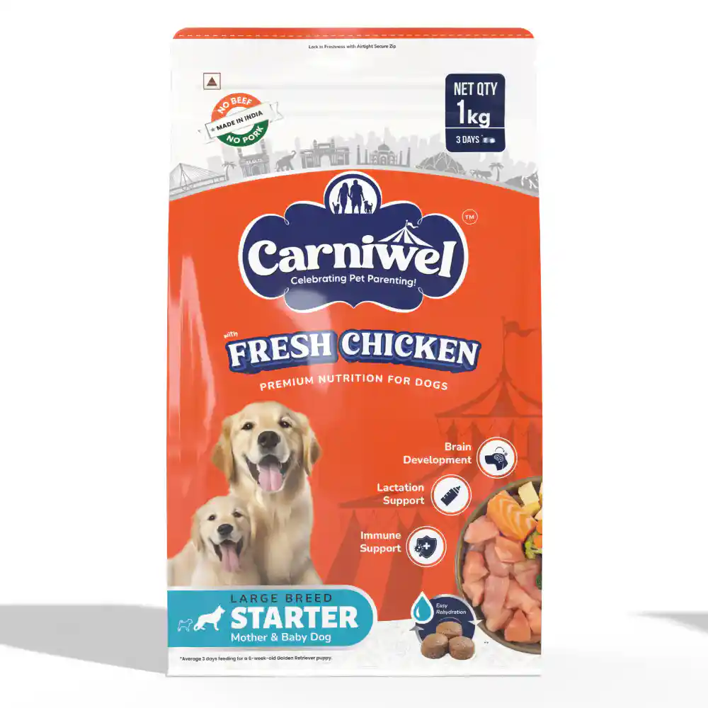 Carniwel Fresh Chicken Kibble Large Breed Starter Dog Dry Food