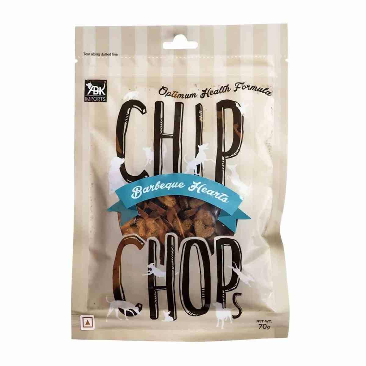 Chip Chops Barbeque Hearts Dog Treat - 70gm