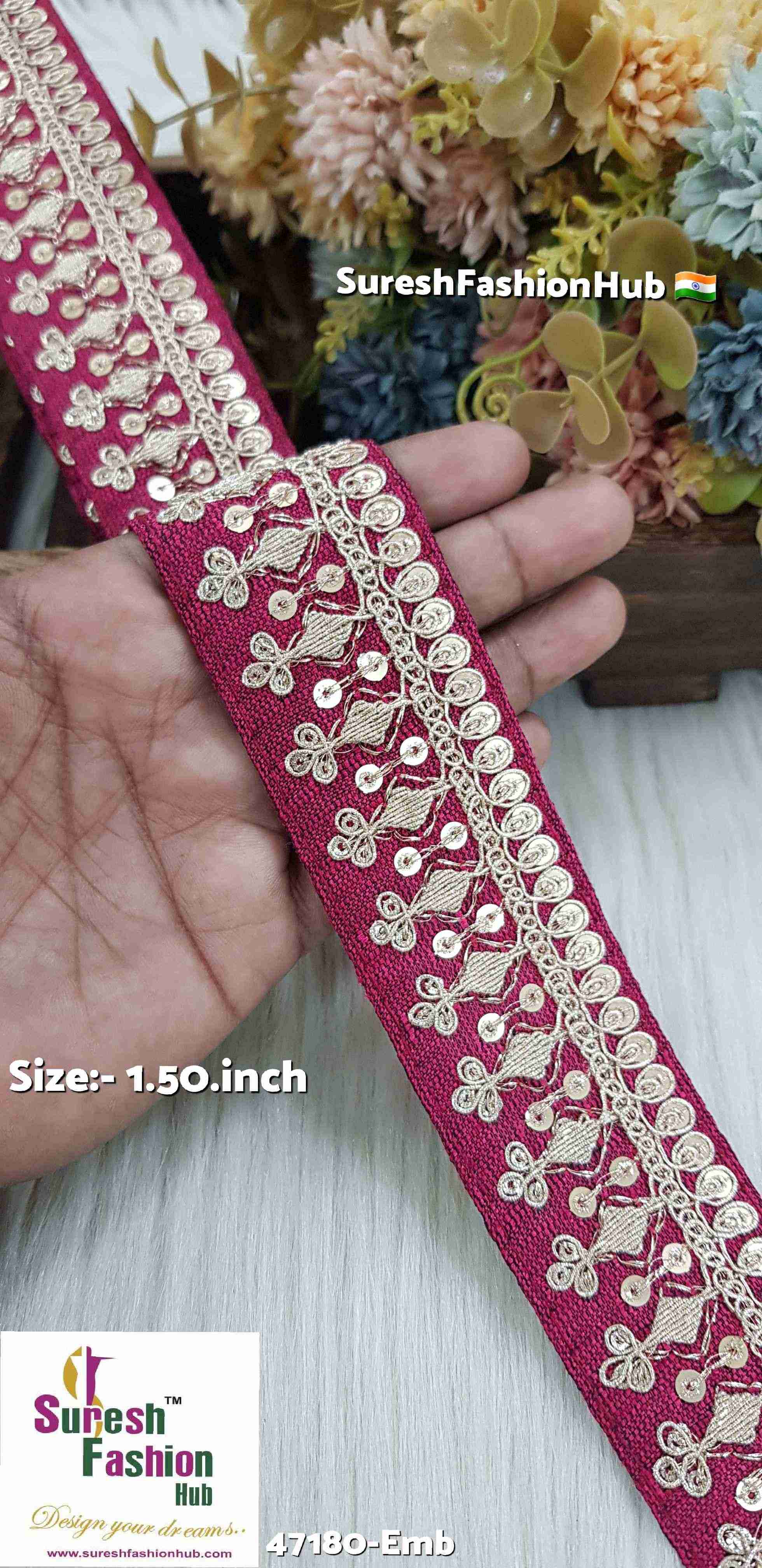 Maroon Royal Elegance Embroidered Lace