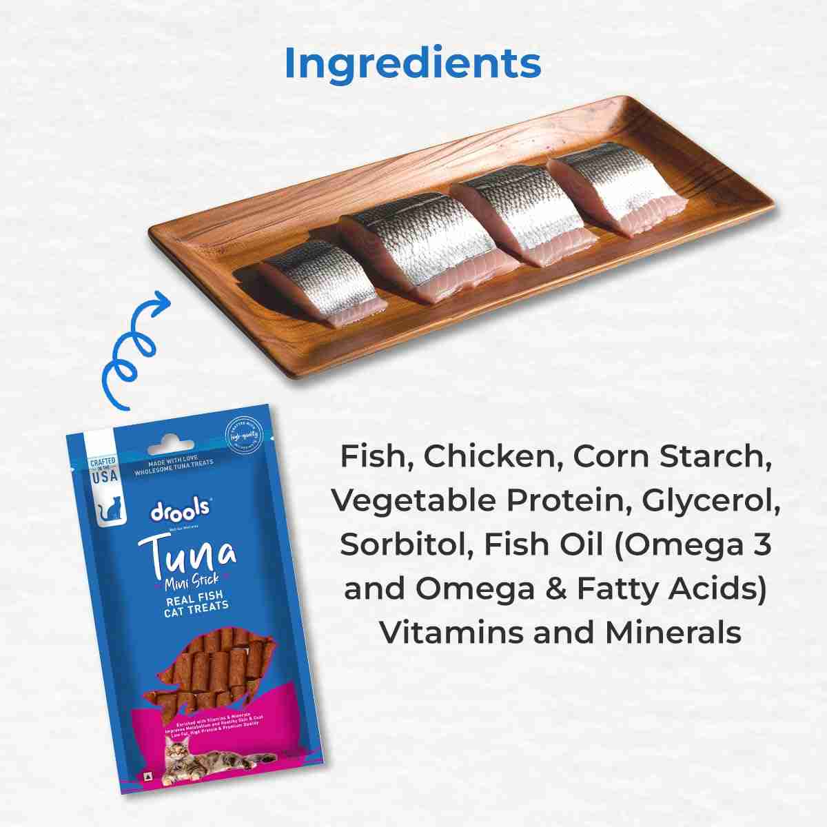 Drools Tuna Mini Sticks Cat Treats, 35g